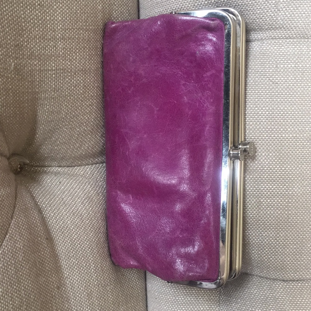 Purple leather Hobo wallet